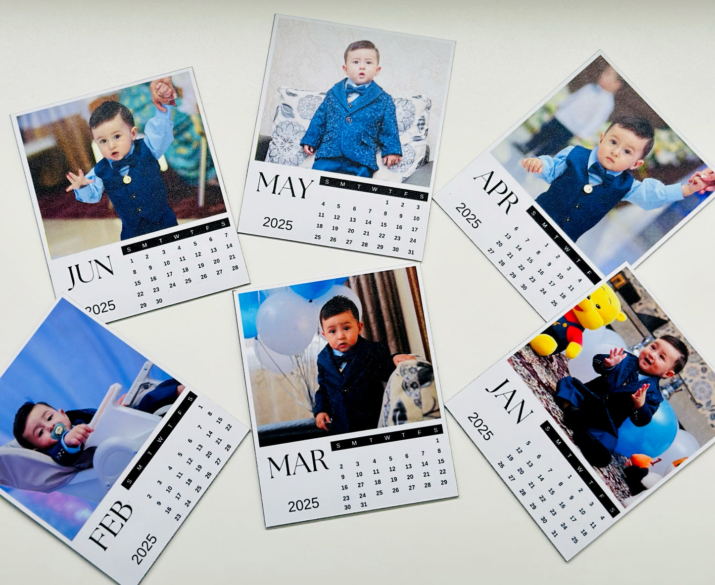 Custom Magnetic Calendar with Personalized Photos