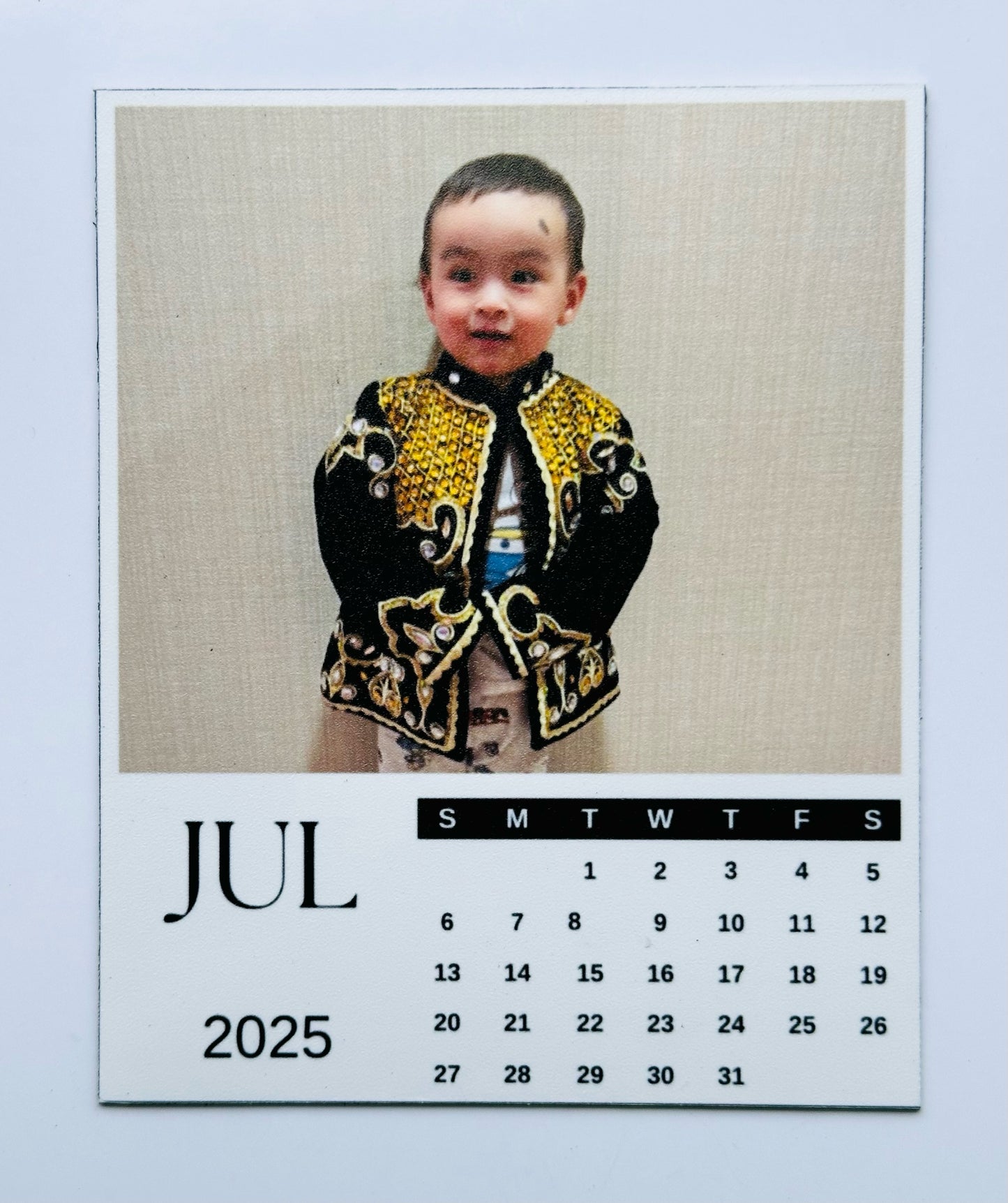 Custom Magnetic Calendar with Personalized Photos