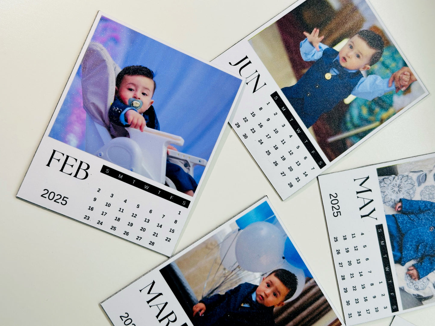 Custom Magnetic Calendar with Personalized Photos